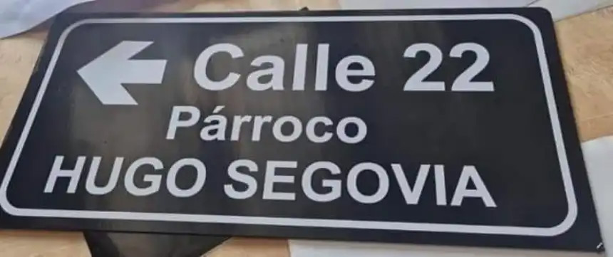 La calle 22 será nombrada en honor al Padre Hugo Segovia