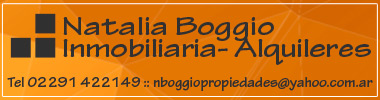 Natalia Boggio Propiedades de Miramar - Alquileres Inmobiliaria de Miramar - Alquileres