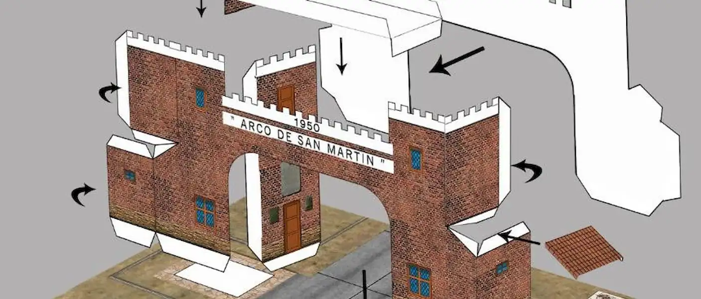 Maqueta autoarmable del Arco de San Martín de Miramar | Miramarense